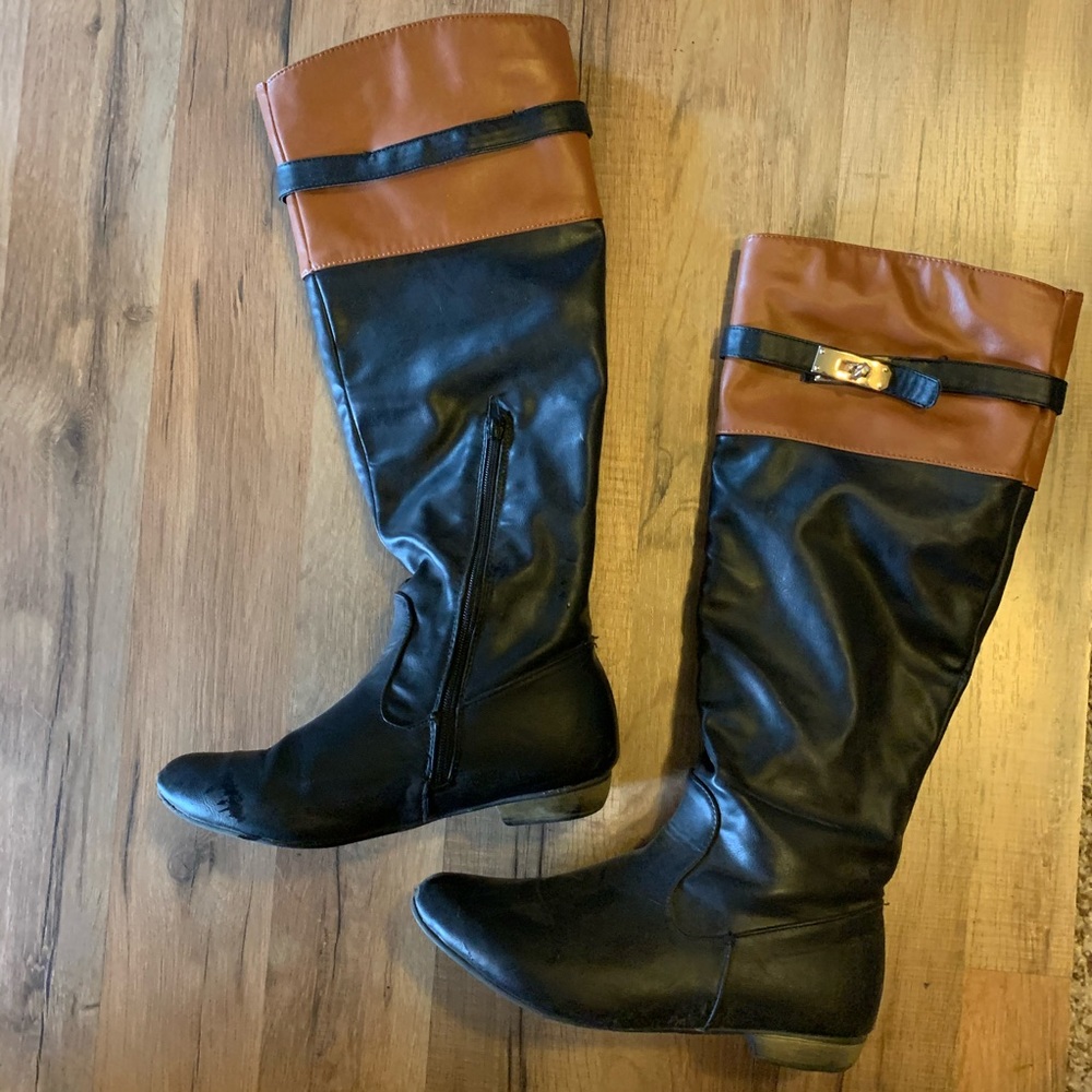 Two tone boots